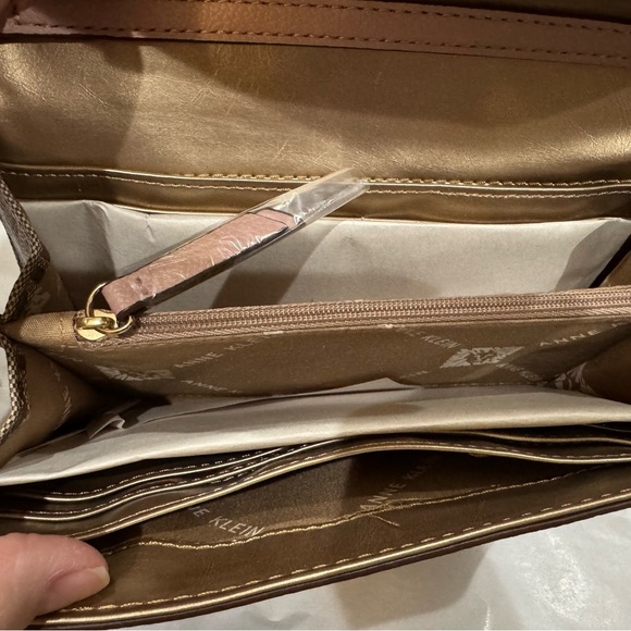 Anne Klein Pink and Brown Crossbody Bag NWT - Picture 4 of 7